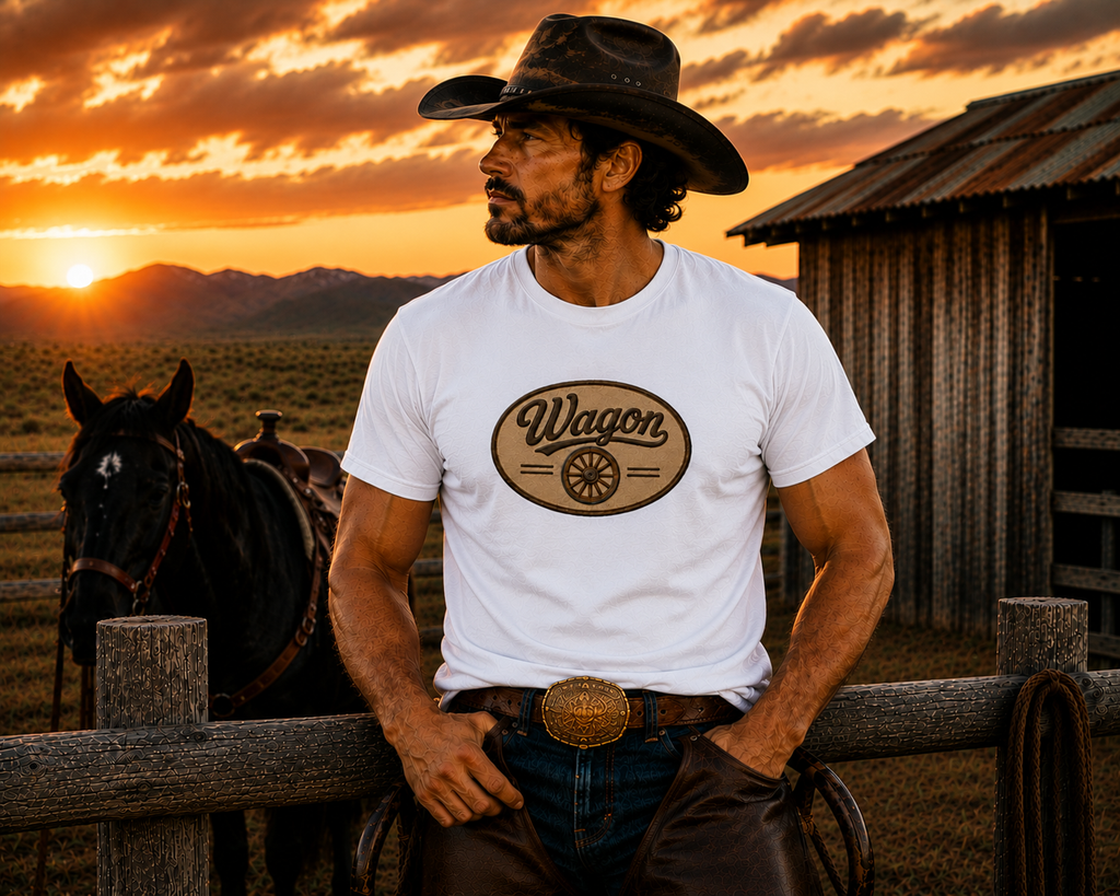 The "Wagon Wheel" white t-shirt