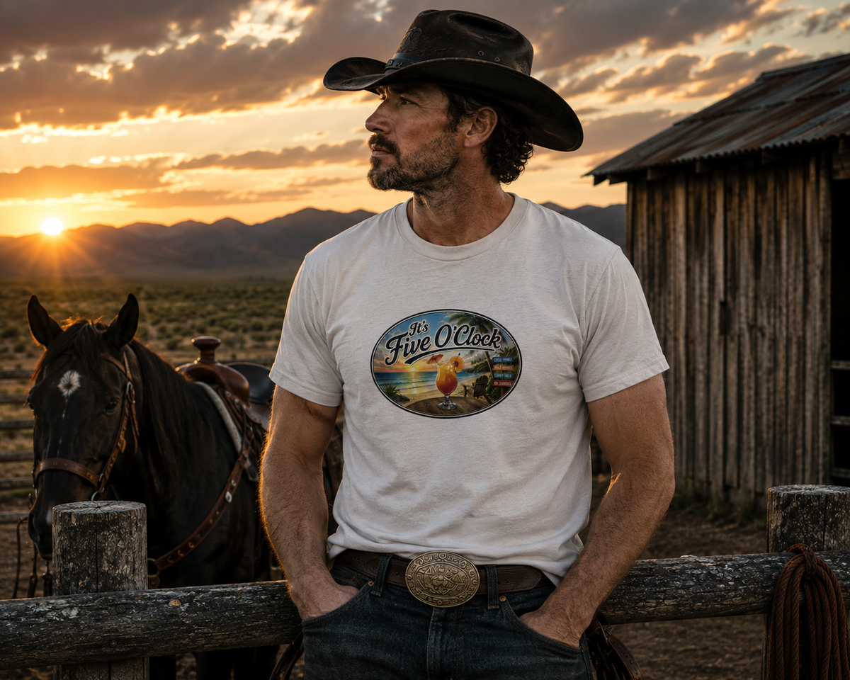 The "Five O'Clock Somewhere" white t-shirt