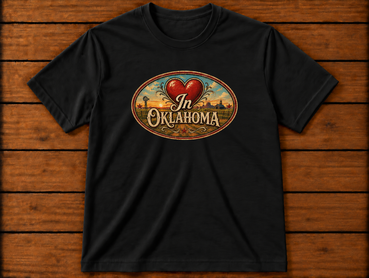 The "Love in Oklahoma" black t-shirt