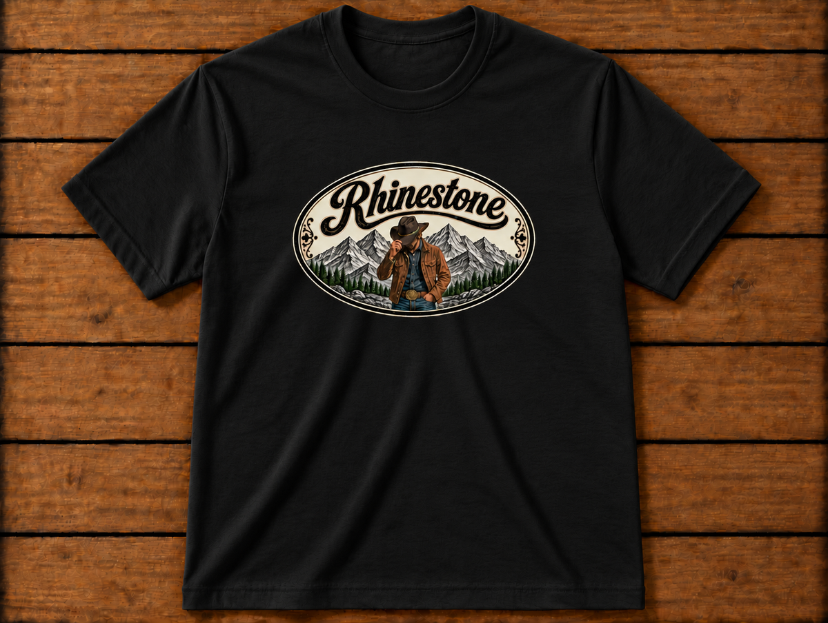 The "Rhinestone" black t-shirt