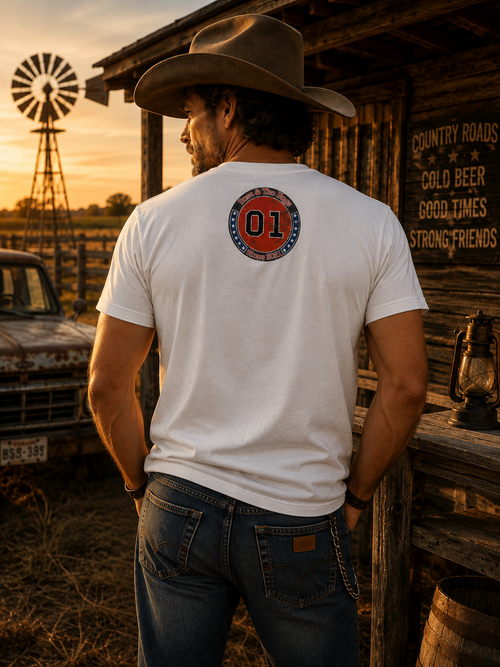 Boss & the Hogs "01" white t-shirt