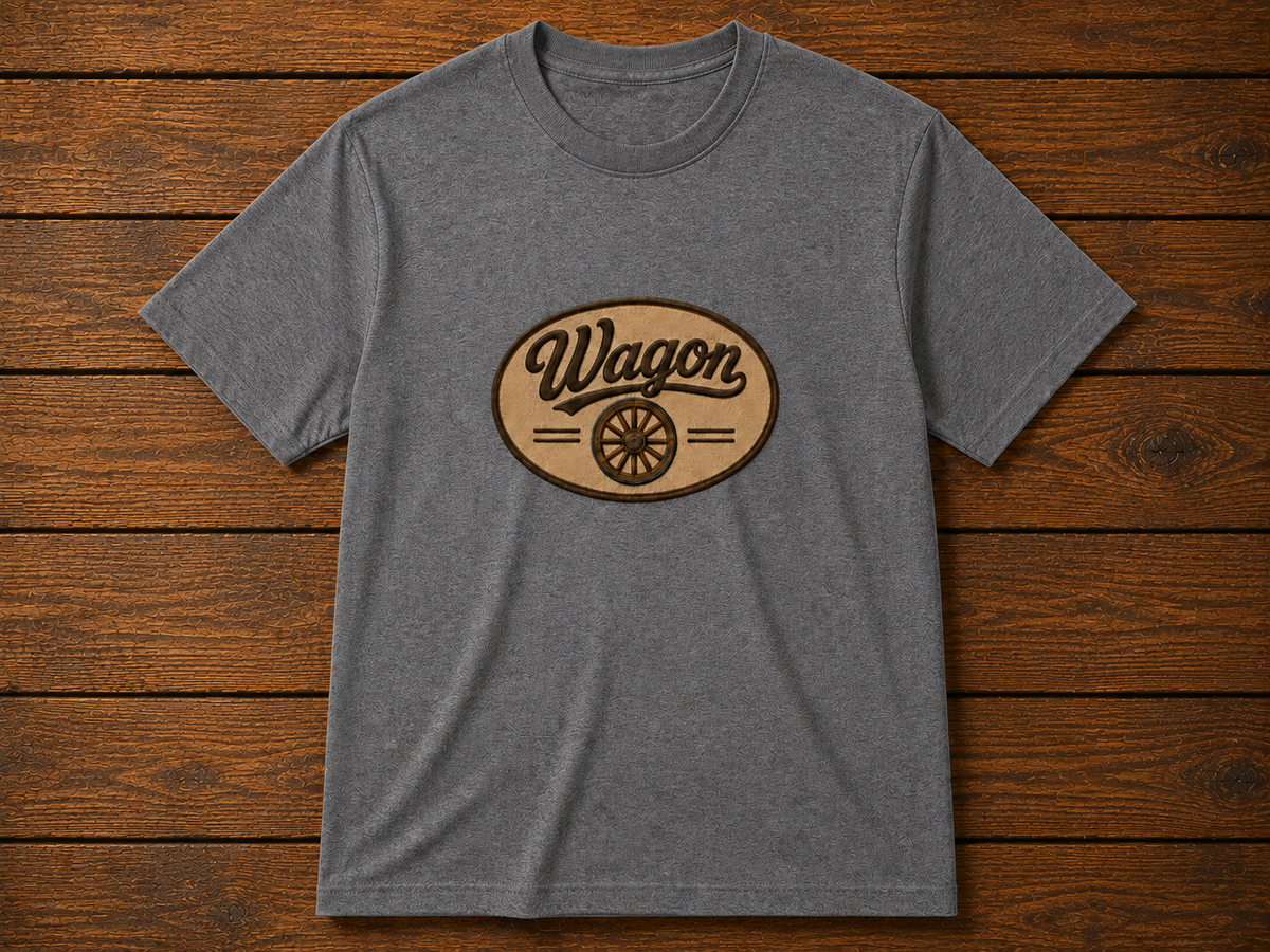 The "Wagon Wheel" black t-shirt