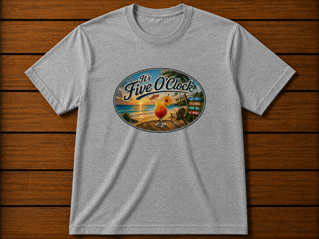 The "Five O'Clock Somewhere" grey t-shirt
