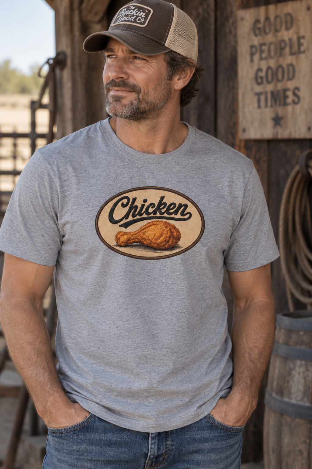 The "Chicken Fried" grey t-shirt