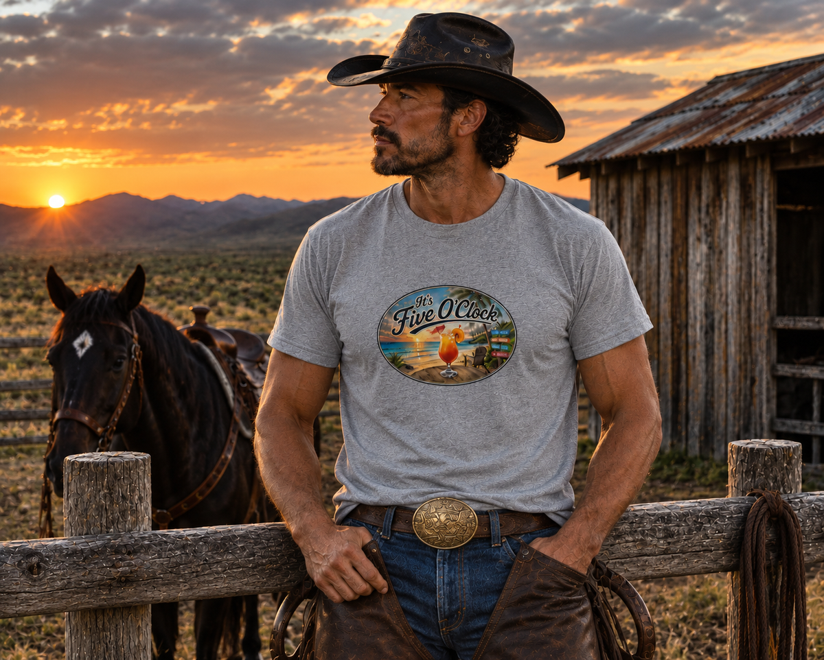The "Five O'Clock Somewhere" grey t-shirt