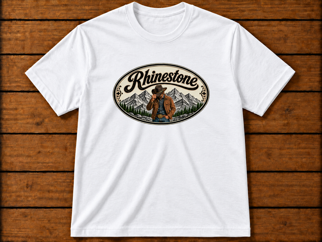 The "Rhinestone" black t-shirt