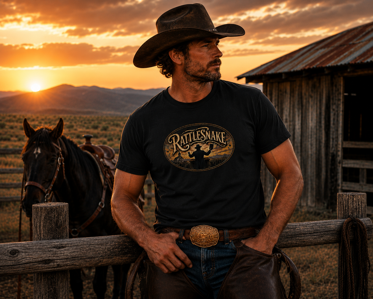 The "Rattlesnake" black t-shirt