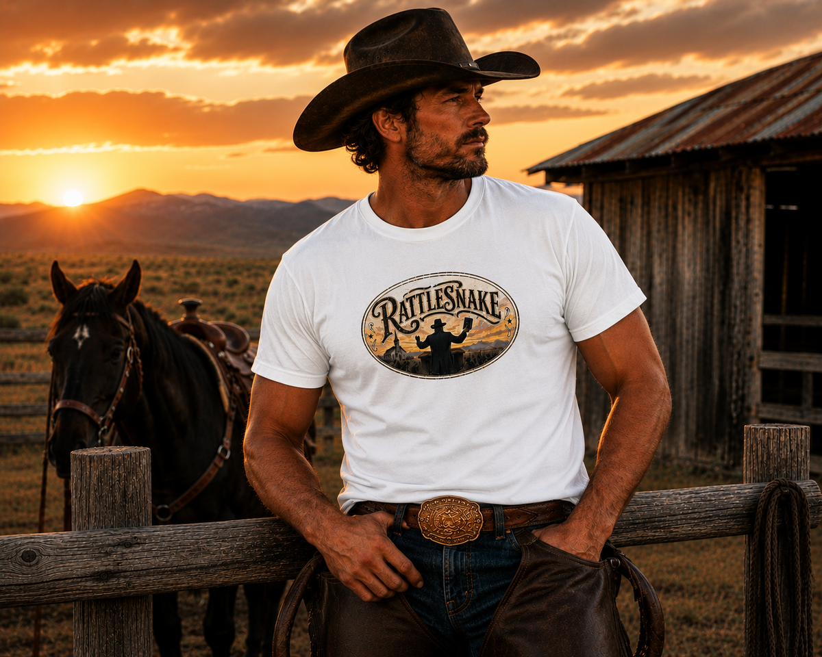 The "Rattlesnake" white t-shirt