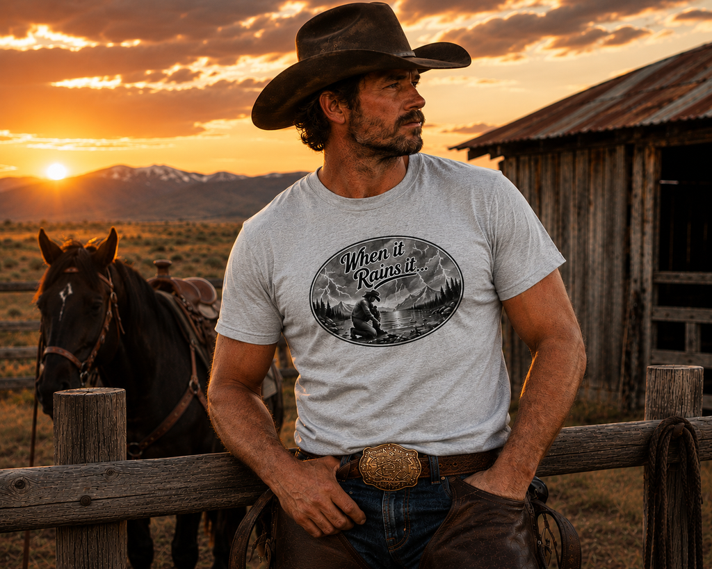 The "When it Rains" grey t-shirt