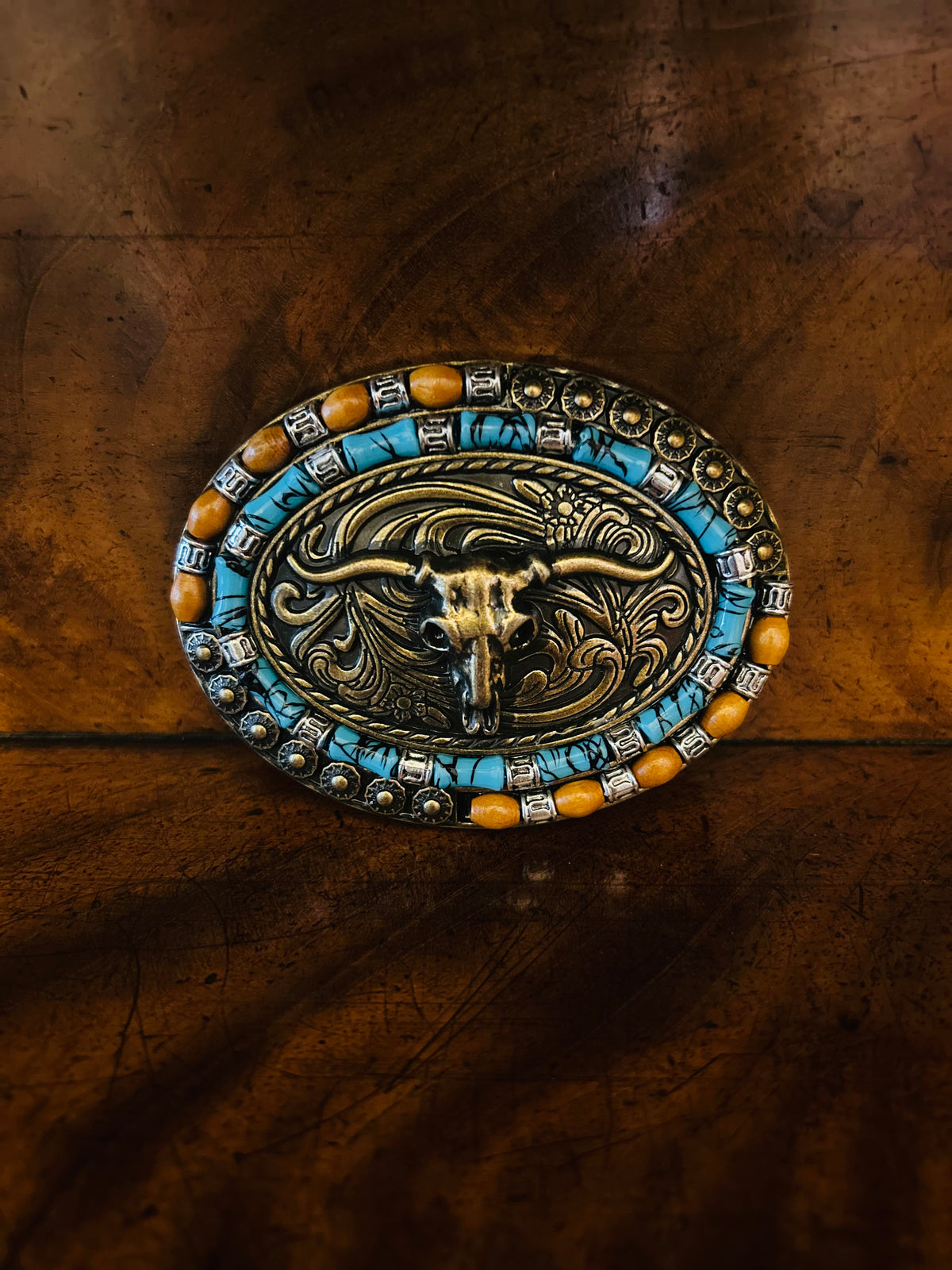 Sequin Cow Tan Belts