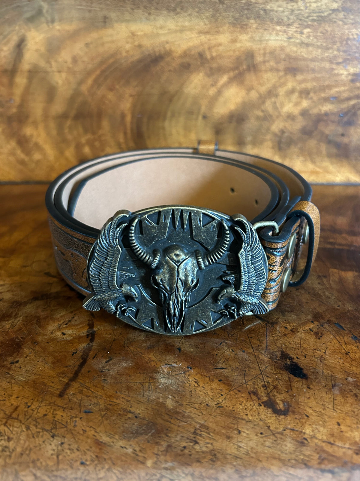 Cow Horn Tan Belt
