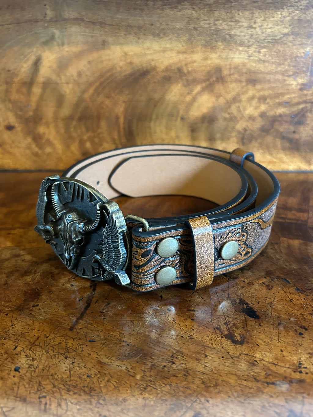 Cow Horn Tan Belt