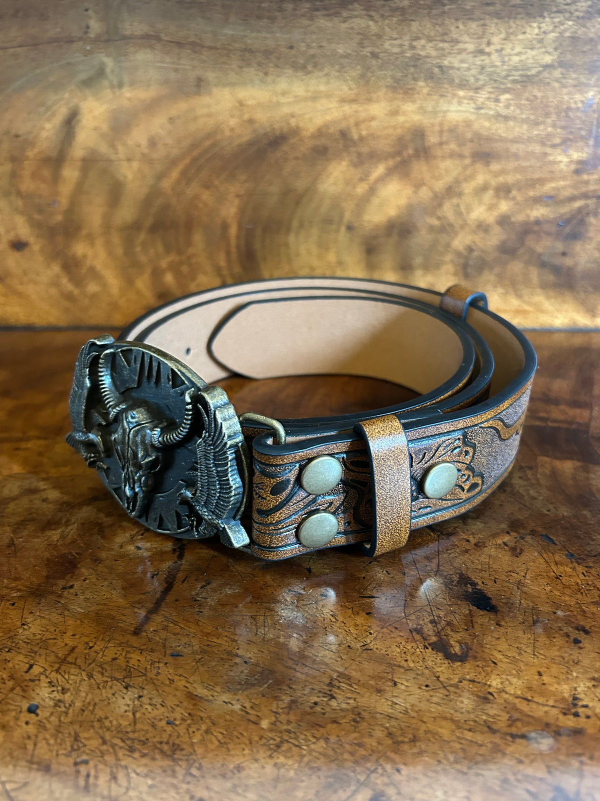 Cow Horn Tan Belt