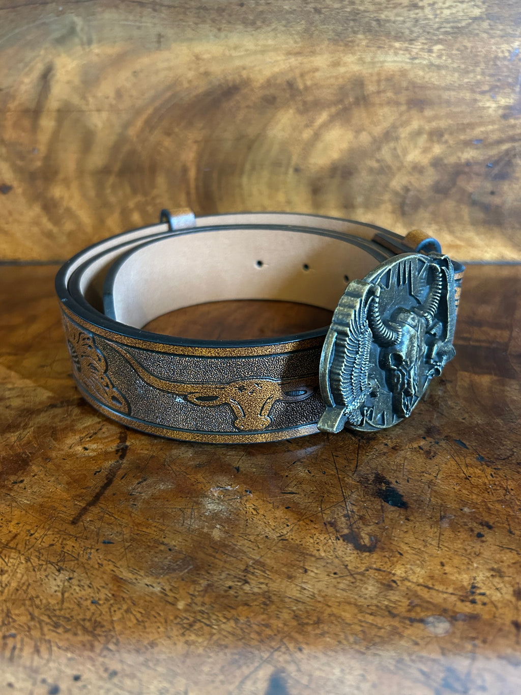 Cow Horn Tan Belt