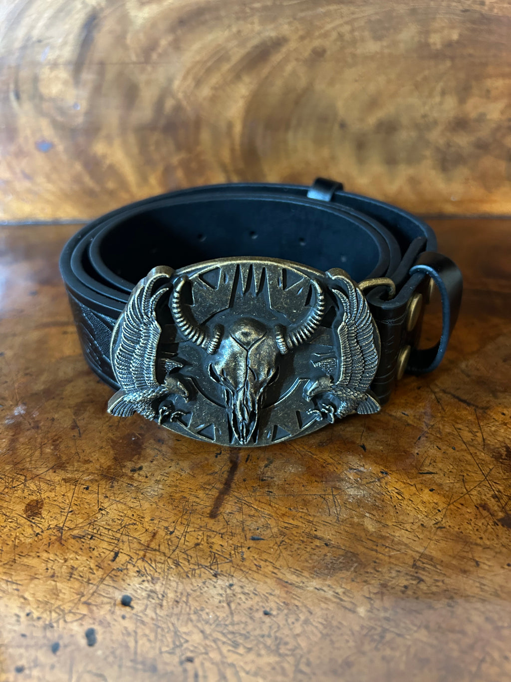 Cow Horn Black Belt