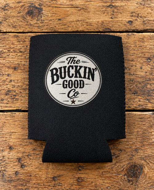 Set of 2 "Buckin' Good" stubby/bottle coolers plus a beer opener