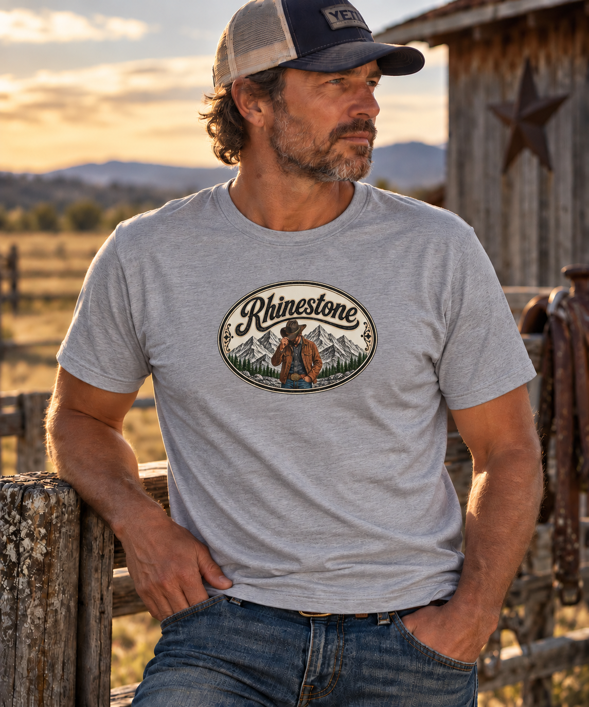 The "Rhinestone" grey t-shirt