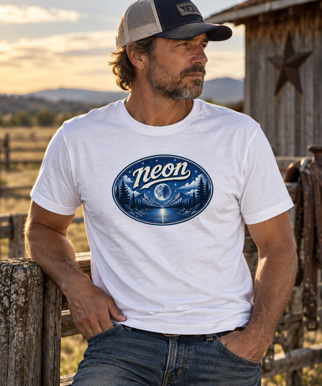 The "Neon Moon" white t-shirt