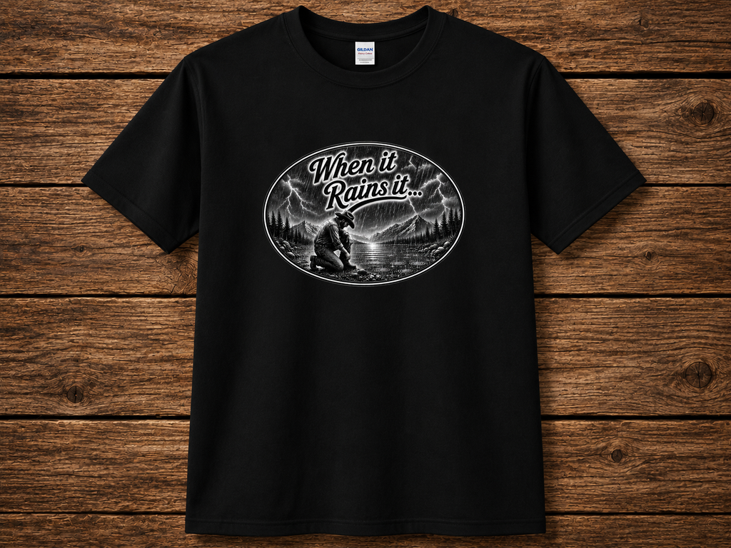 The "When it Rains" grey t-shirt