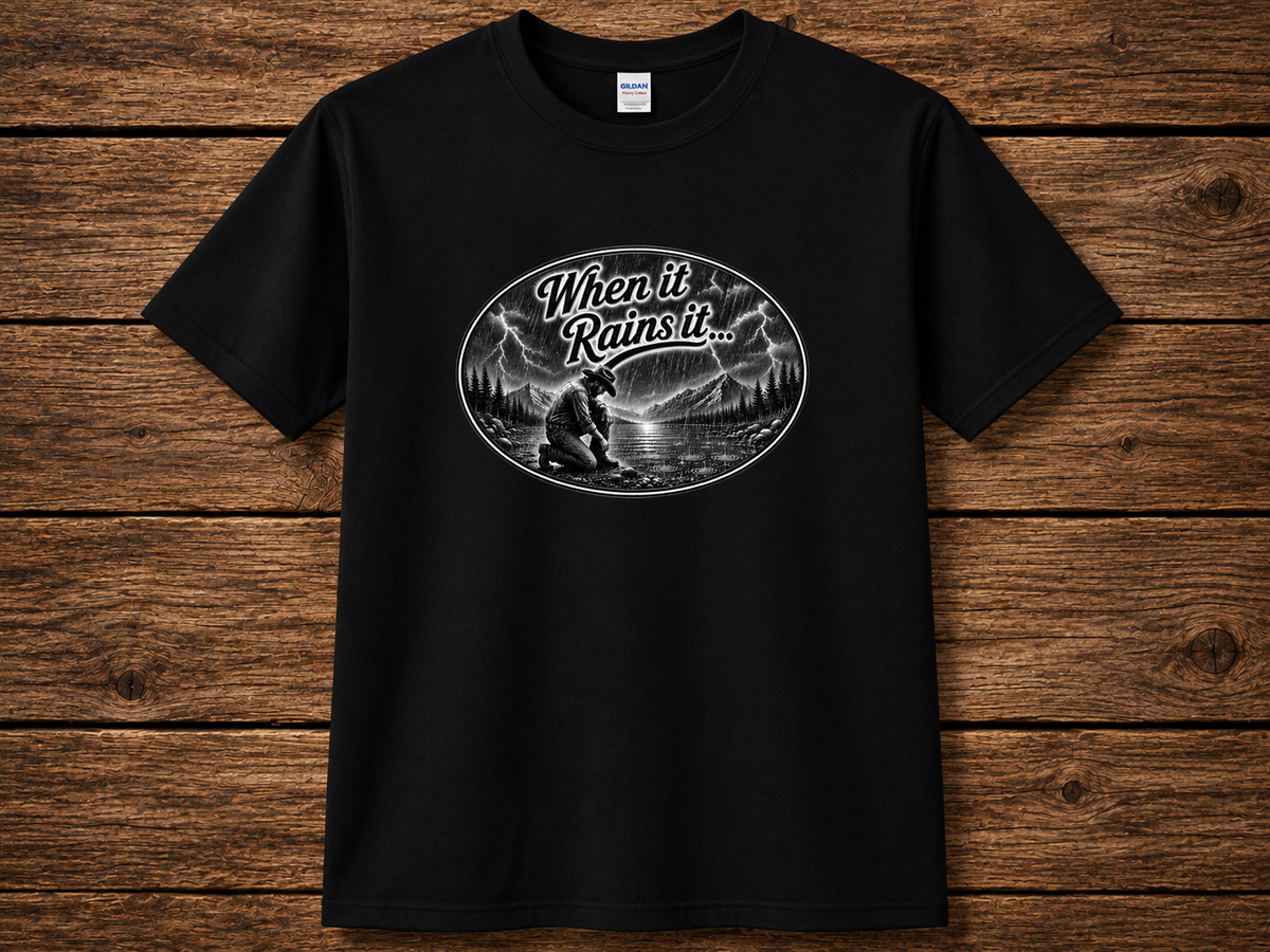The "When it Rains" grey t-shirt