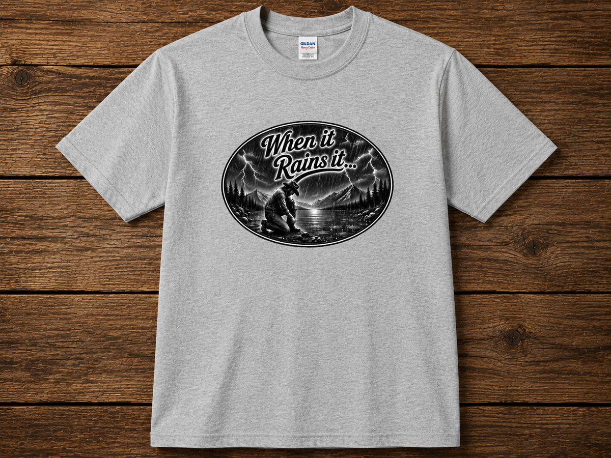 The "When it Rains" grey t-shirt