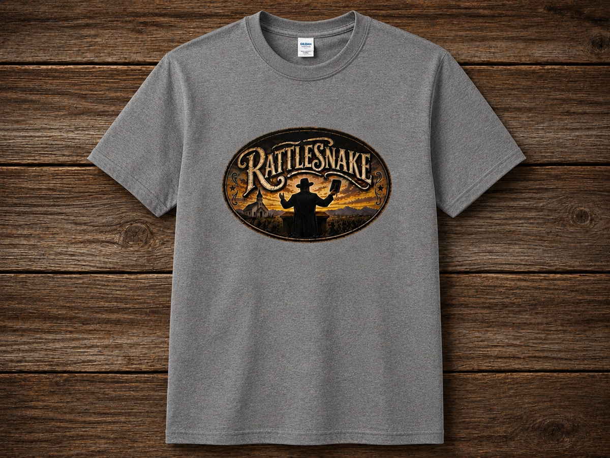 The "Rattlesnake" white t-shirt