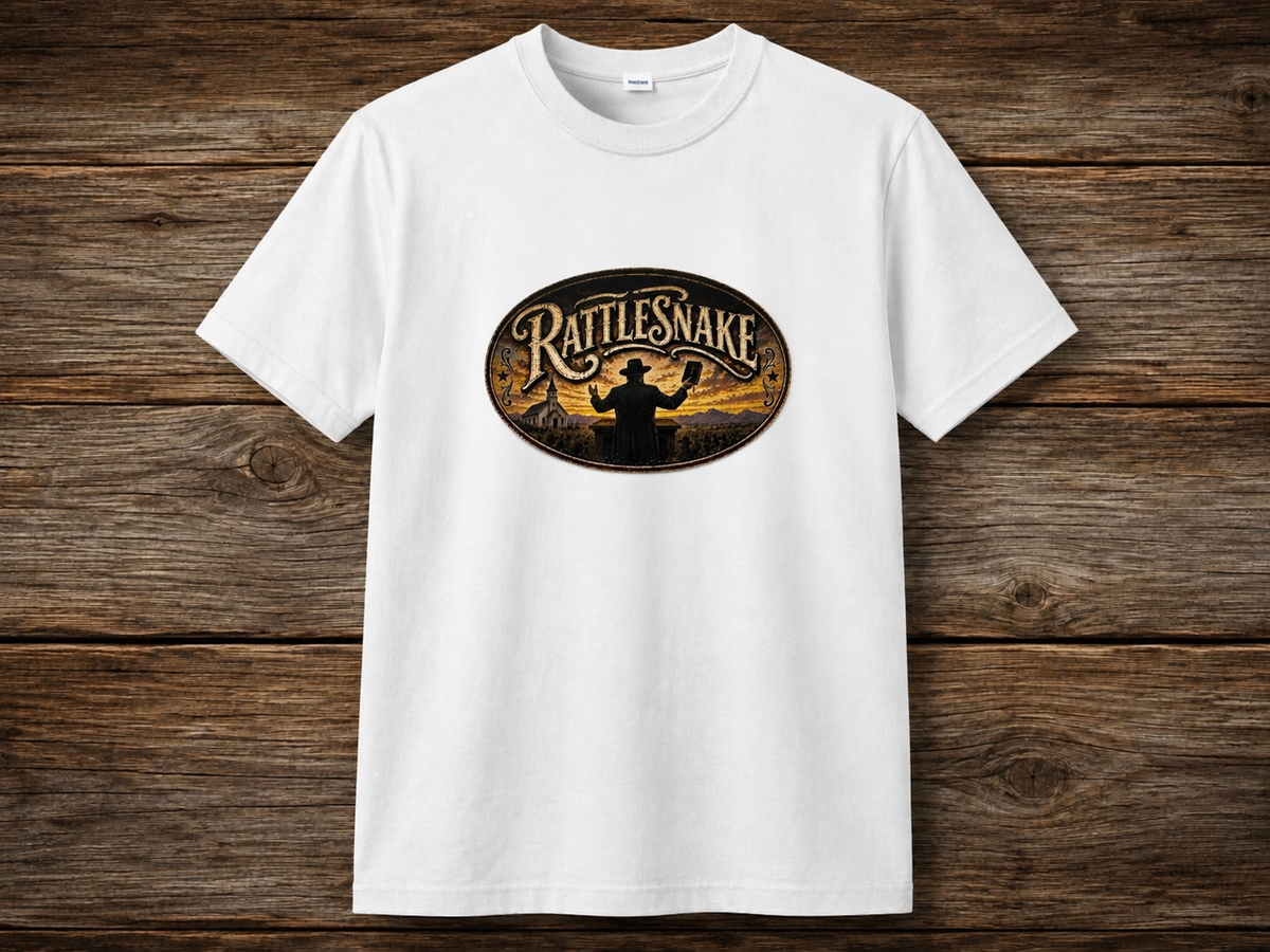 The "Rattlesnake" black t-shirt